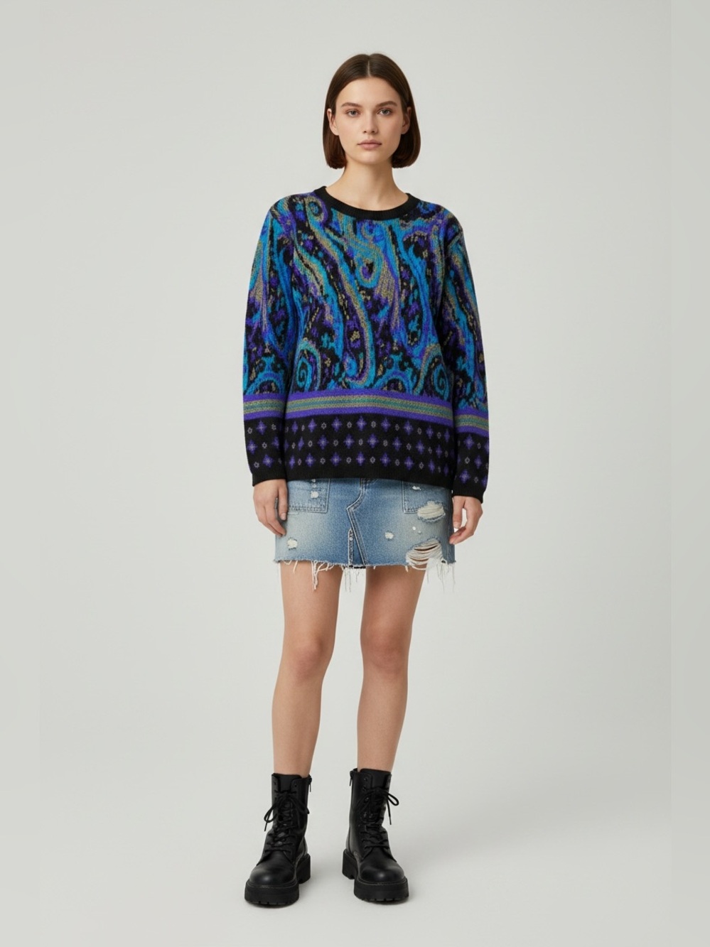 Vintage Next Issue Paisley Sweater – Size Medium